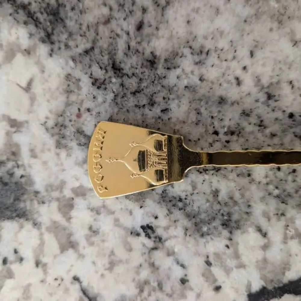 Vintage Saint Petersburg Leningrad Bridge Gold Plated Collectible Spoon